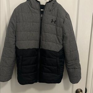 Under Armour Kids Gray and Black Puffer Jacket